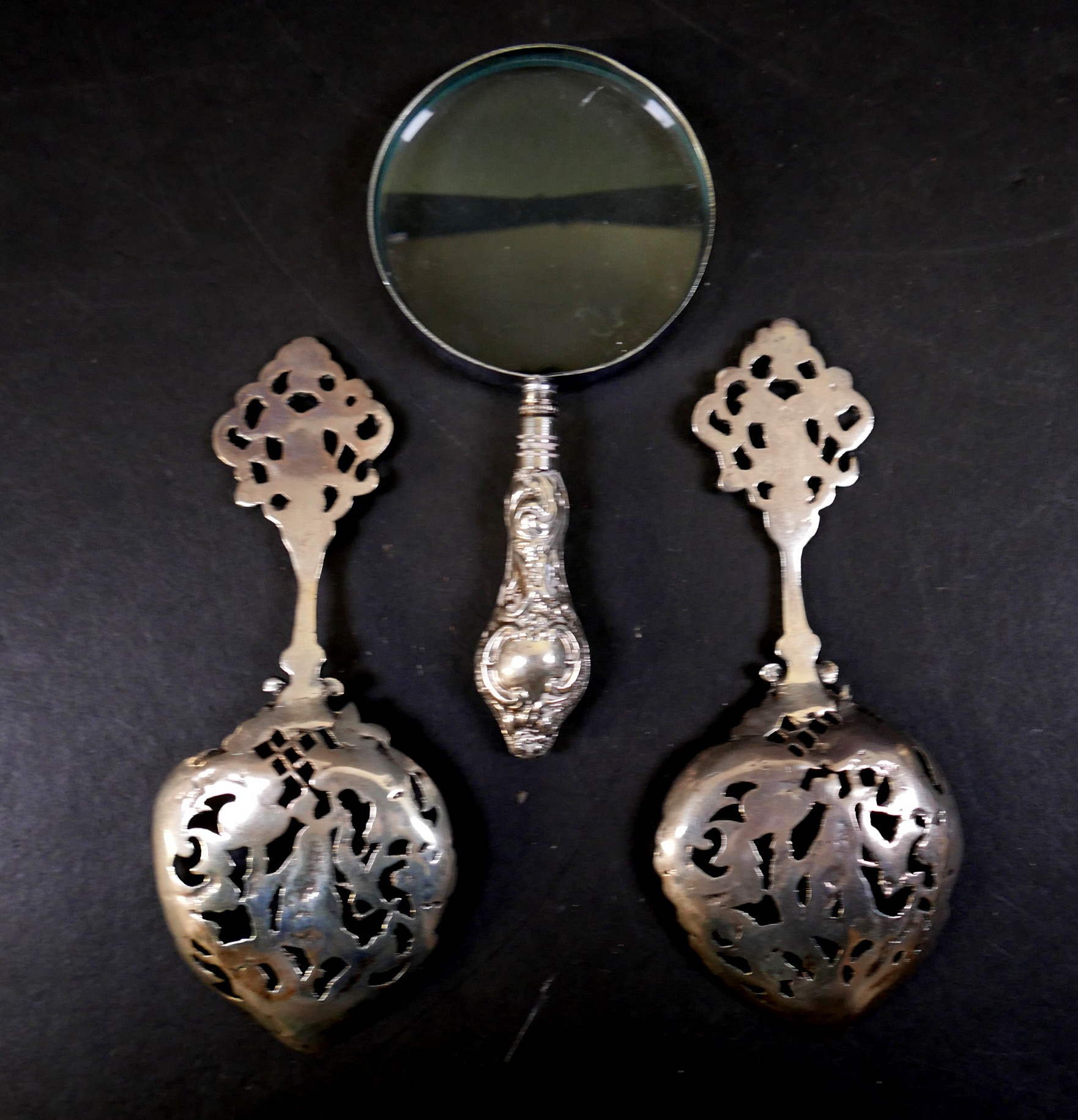 A small group of silver items, comprising a Victorian silver baby's rattle with coral teether, - Image 8 of 8