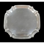 An Elizabeth II silver salver, Wakely & Wheeler London 1979, 19 by 19 by 3cm high, 298gs/9.5 troy