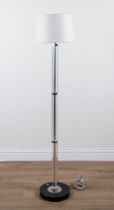 PROBABY VAUGHAN: A MODERNIST GLASS AND CHROME STANDING LAMP