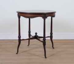 A VICTORIAN INLAID MAHOGANY CIRCULAR CENTRE TABLE