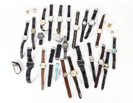 A GROUP OF WRISTWATCHES AND RELATED ITEMS (25)