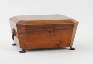 A REGENCY SPECIMEN WOOD DECEPTIVE CUBE INLAID BOX