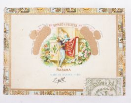 ROMEO Y JULIETA CIGAR BOX CONTAINING 16 WRAPPED BELVEDERES CIGARS