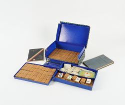 A CHAD VALLEY & CO BAMBOO MAH JONG SET, RETAILED BY LILLYWHITES