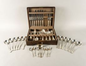 A SILVER PART CANTEEN OF TABLE FLATWARE