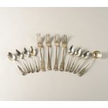 A GROUP OF SILVER TABLE FLATWARE (12)