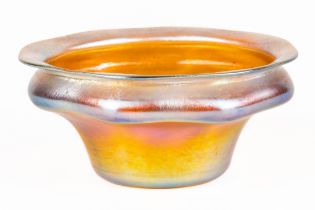 A TIFFANY FAVRILE GLASS BOWL