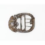 A FRENCH ART NOUVEAU SHAPED OVAL BUCKLE