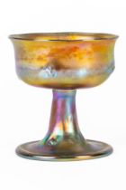 A TIFFANY FAVRILE GLASS GOBLET