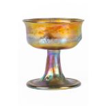 A TIFFANY FAVRILE GLASS GOBLET