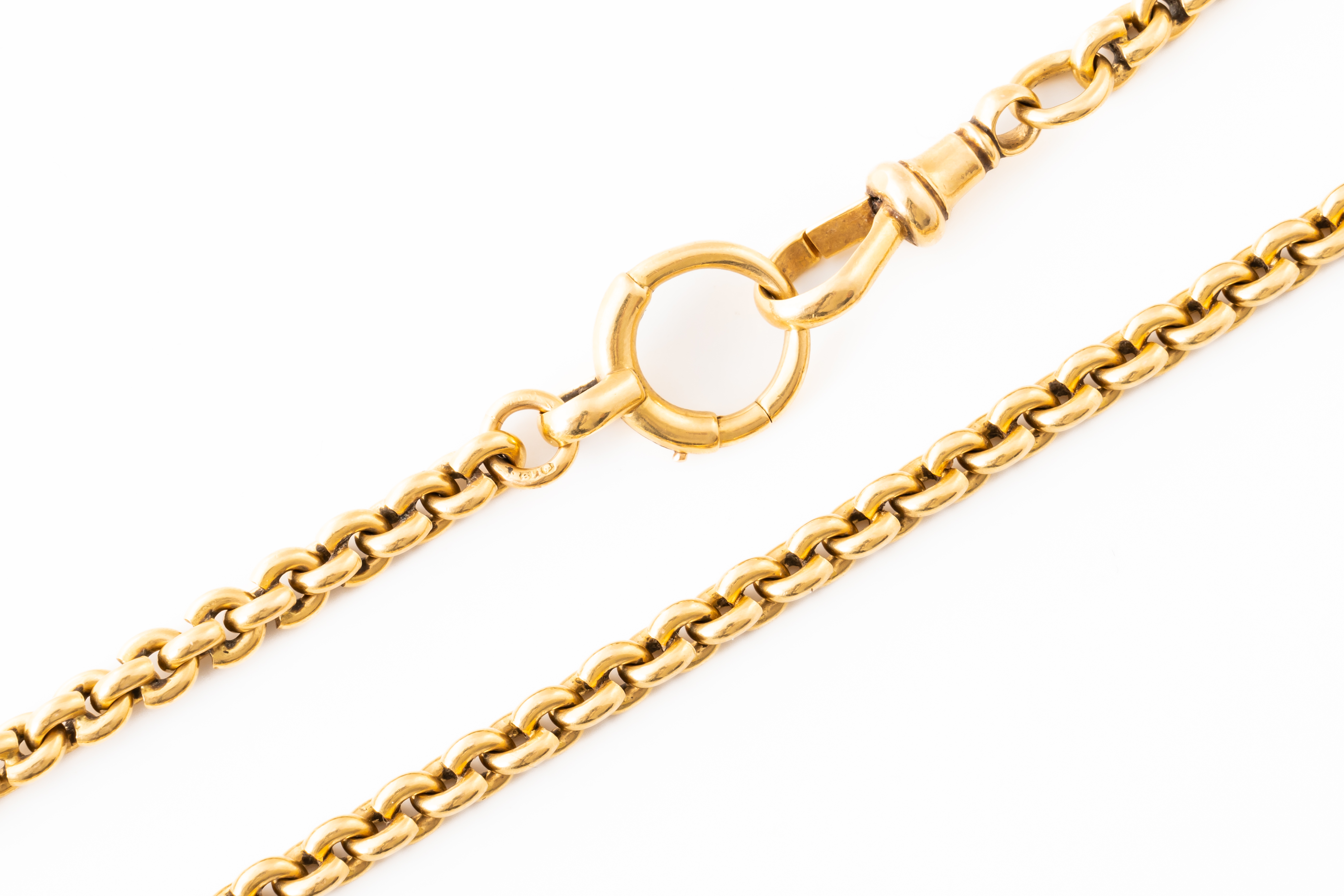 A HEAVY 18CT FANCY LINK GOLD CHAIN - Image 3 of 3