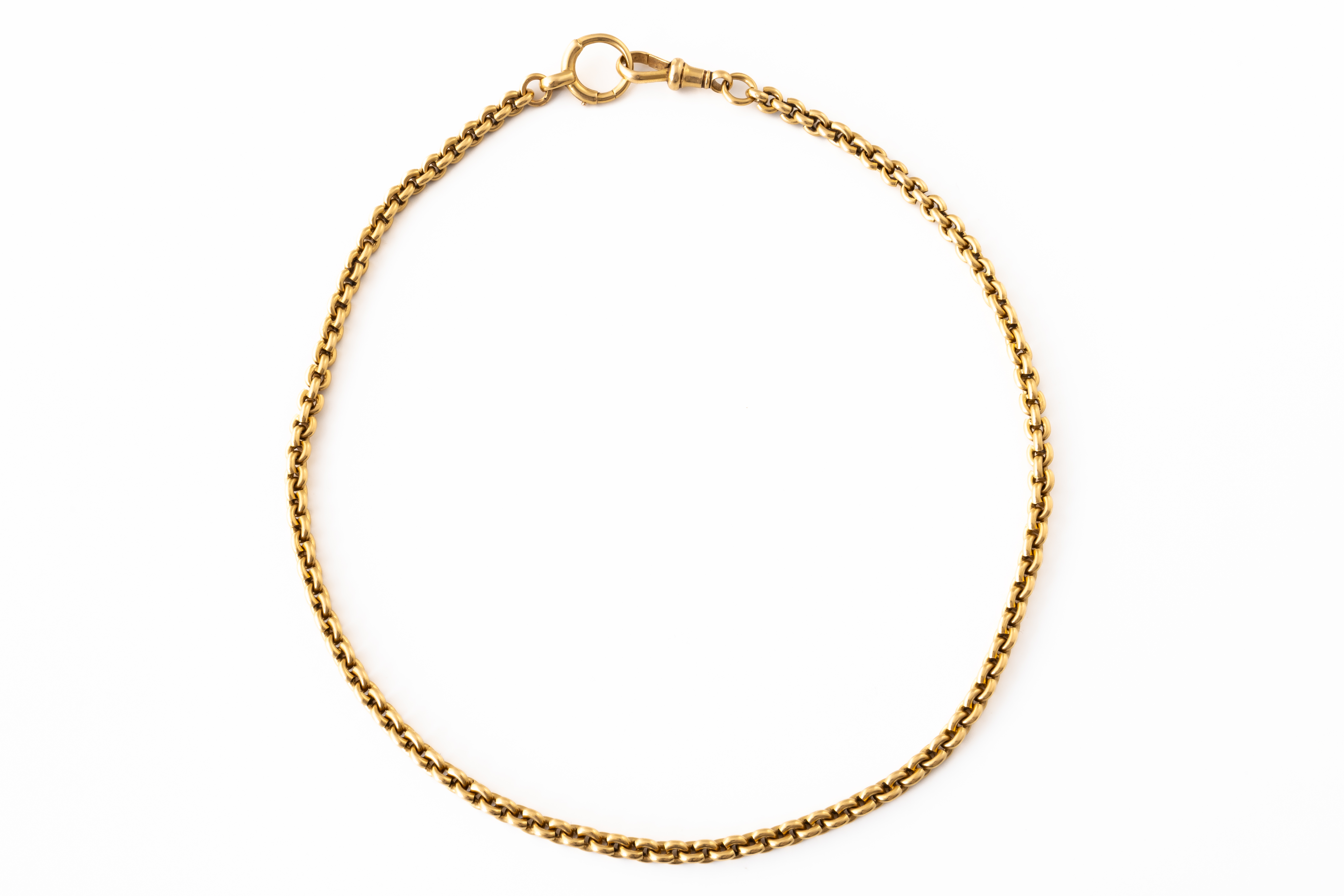 A HEAVY 18CT FANCY LINK GOLD CHAIN - Image 2 of 3