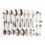 A GROUP OF SILVER TABLE FLATWARE (20)