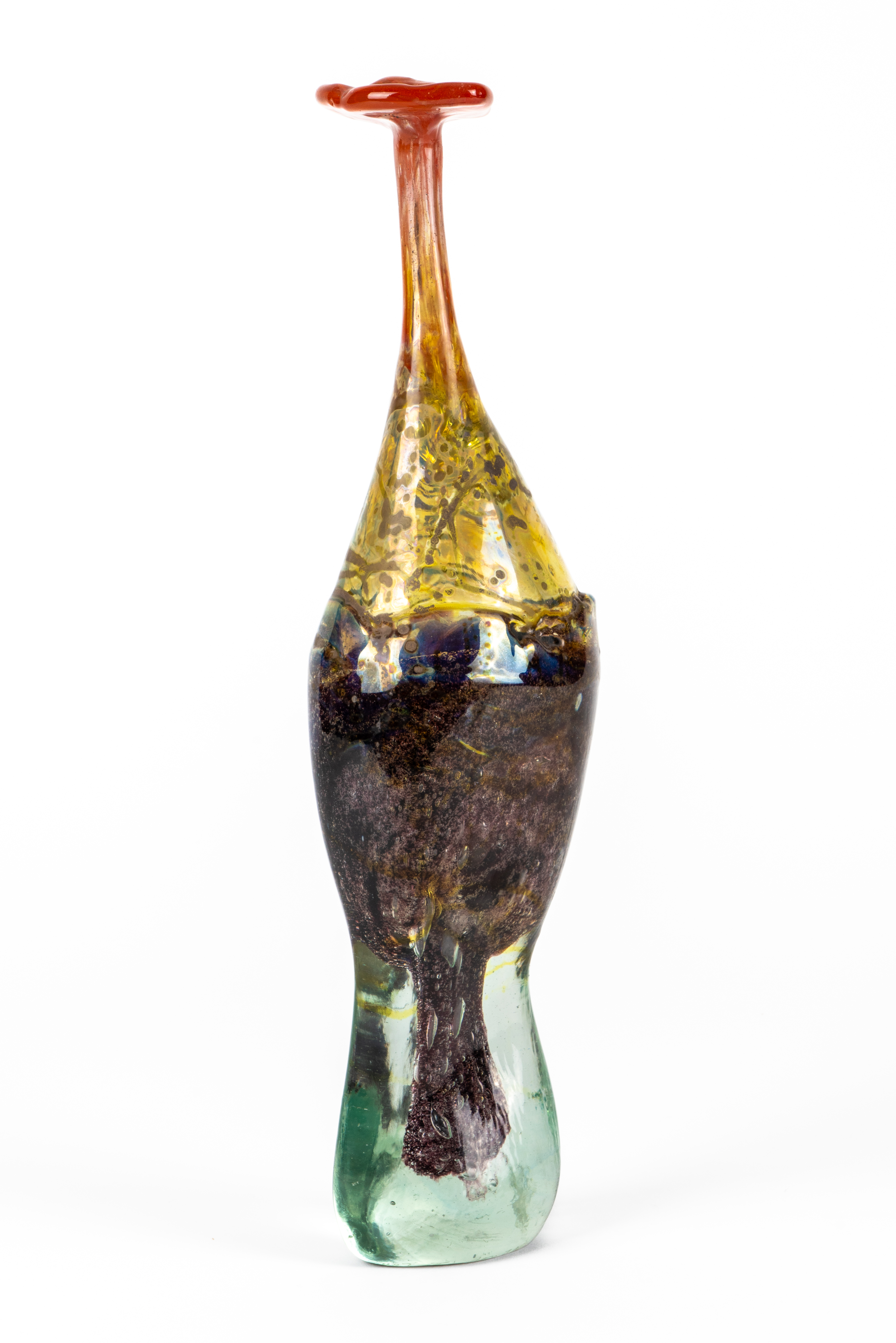 SAM HERMAN ( 1936-2020) A TALL STUDIO GLASS VASE - Image 15 of 15