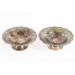 A PAIR OF SILVER BONBON DISHES (2)