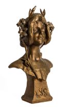 JULIEN CADET CAUSSE (FRENCH 1869-1909): AN ART NOUVEAU BRONZE ENTITLED ‘LYS’