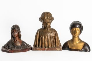 THREE FEMALE BUSTS INCLUDING ‘BEATRICE’ AFTER GEORGE COUDRAY (3)