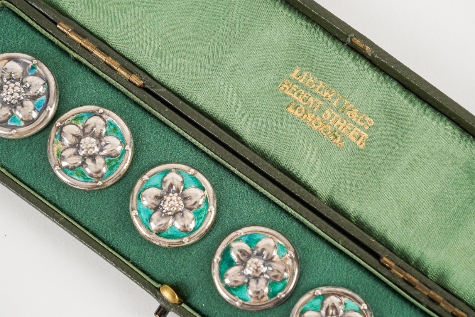 A SET OF SIX LIBERTY AND CO SILVER AND ENAMELLED BUTTONS (6) - Image 3 of 3