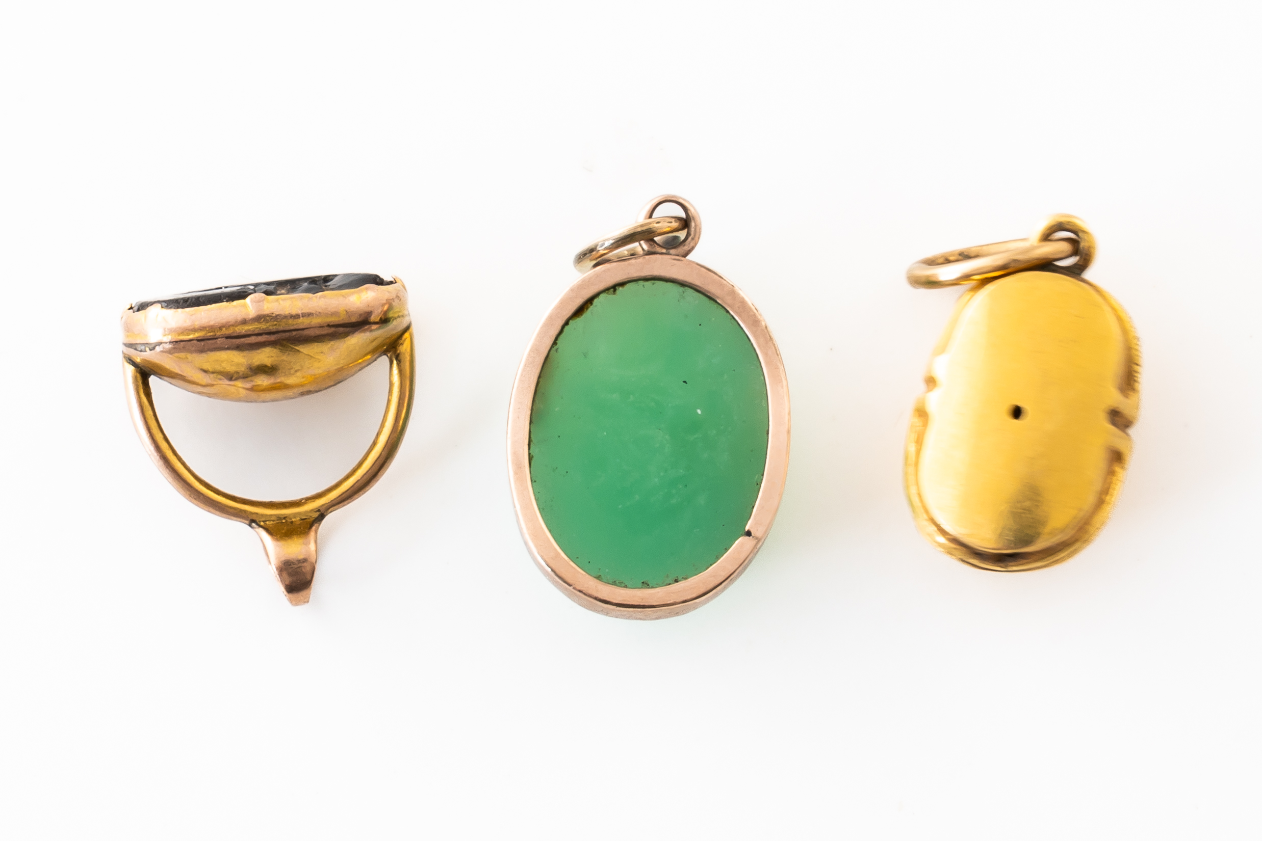 TWO SCARAB CHARMS AND ANOTHER (3) - Image 2 of 2