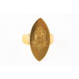 A VICTORIAN ENGRAVED SIGNET RING