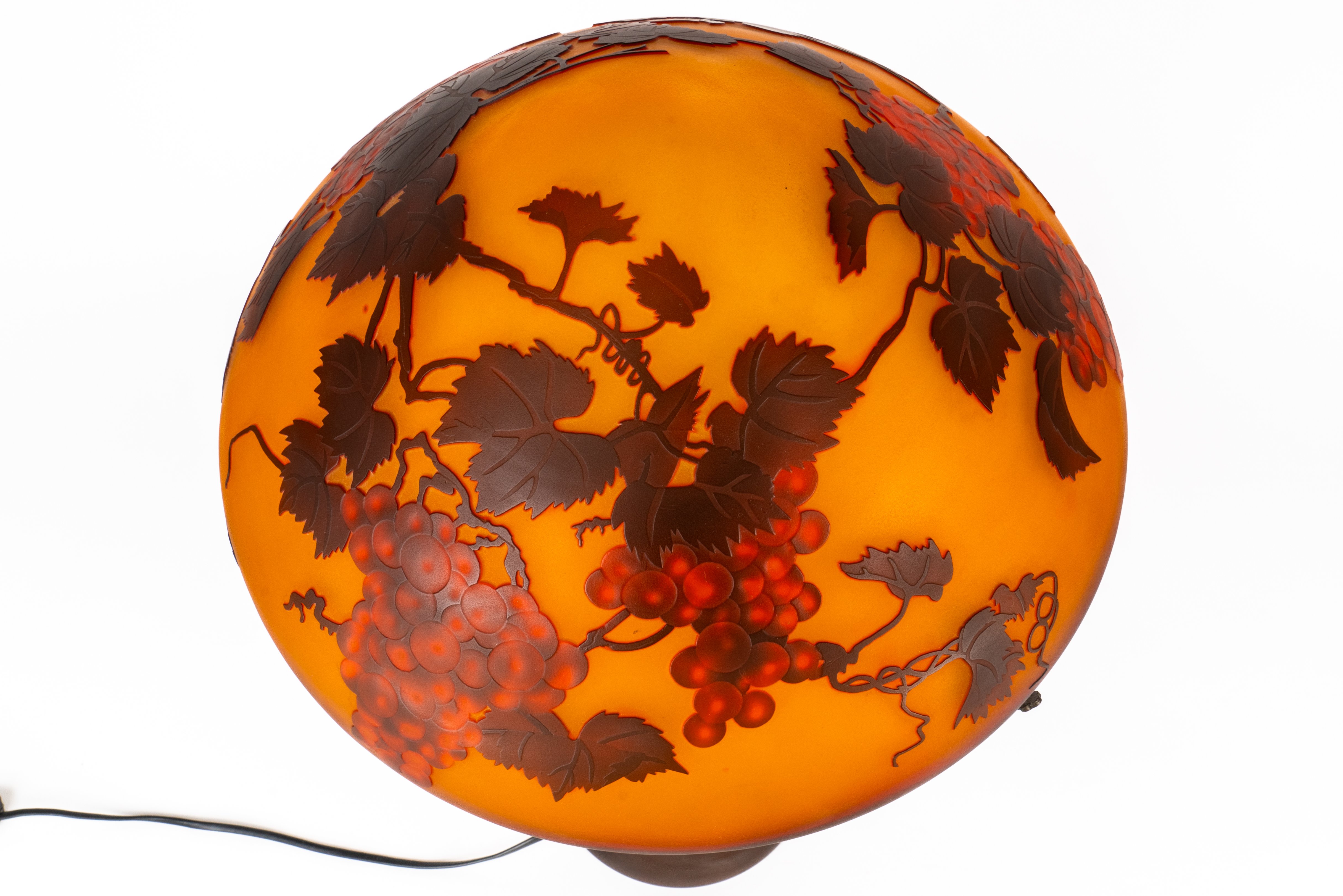 A GALLE STYLE CAMEO GLASS LAMP AND SHADE - Image 2 of 4