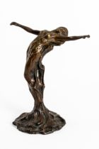 POSSIBLY JULES-ANDRE MELIODON (FRENCH,1867-C.1940): AN ART NOUVEAU BRONZE FIGURE, PROBABLY THE...