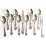 A GROUP OF STERLING TABLE FLATWARE (11)