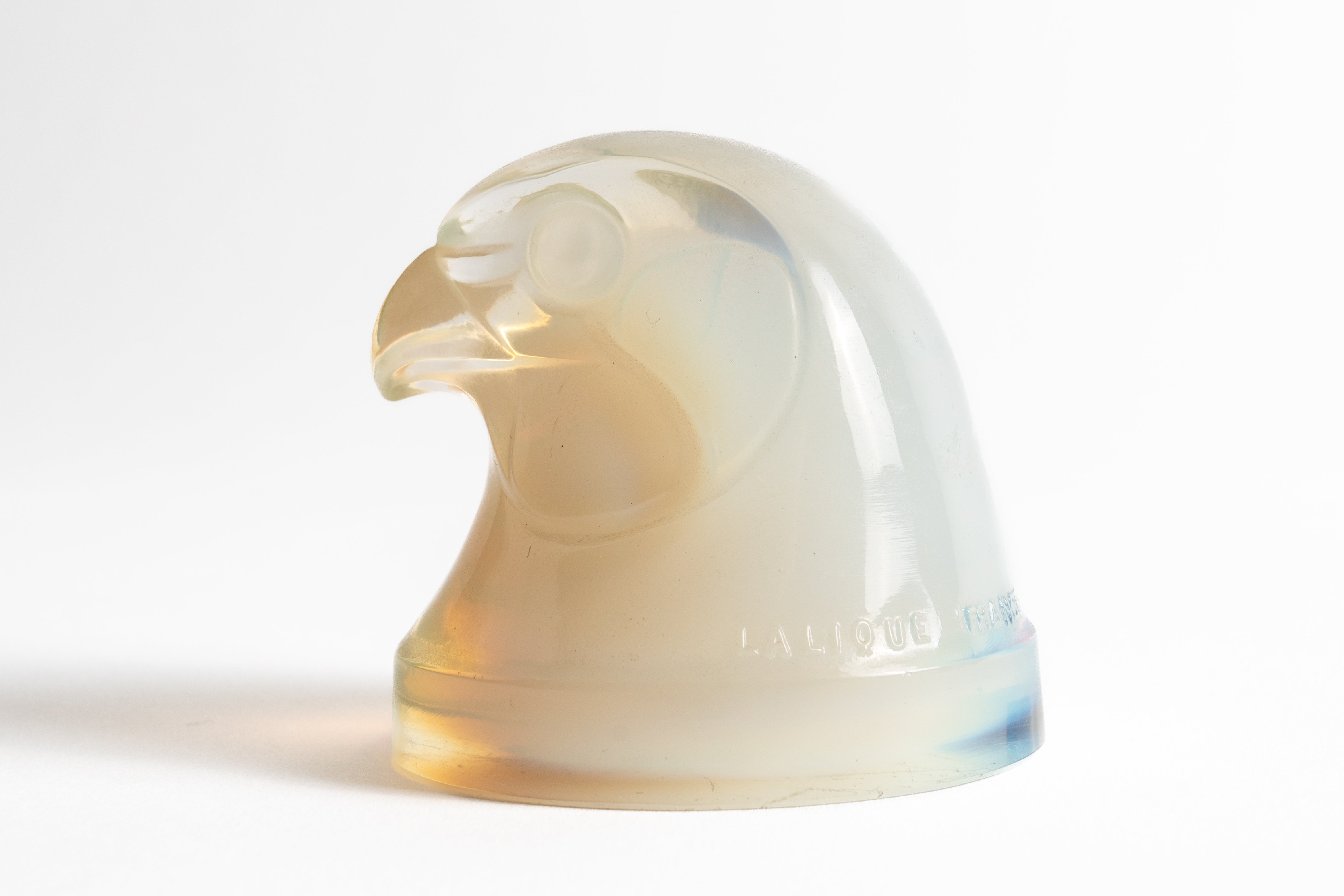 `TETE D'EPERVIER'. A LALIQUE OPALESCENT GLASS CAR MASCOT - Image 3 of 4