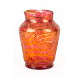 AN IRIDESCENT GLASS VASE