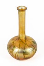 A TIFFANY FAVRILE GLASS BOTTLE VASE