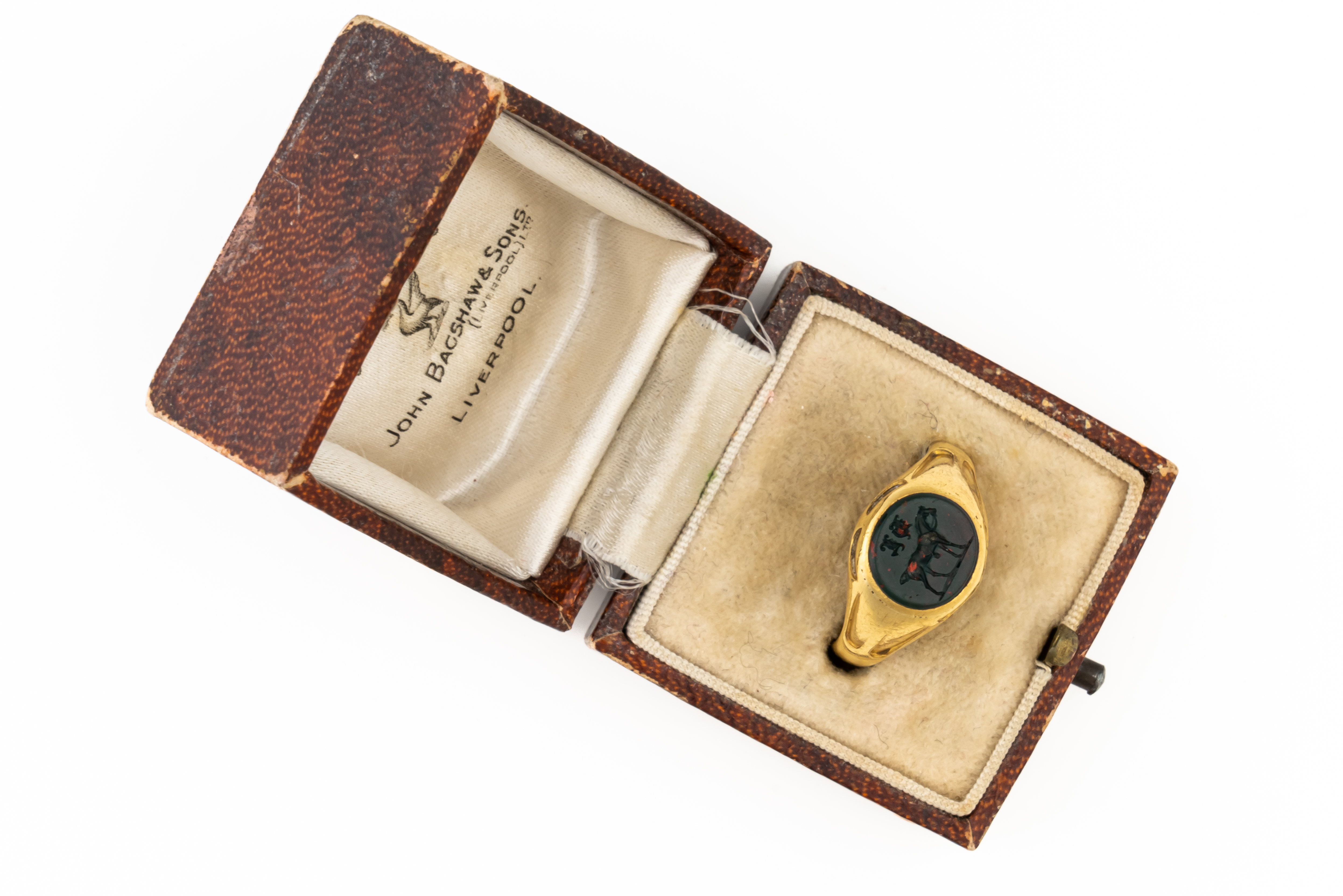 A VICTORIAN HARDSTONE LOCKET SIGNET RING - Image 4 of 5