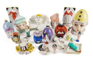 A COLLECTION OF ART DECO PIERROT/PANTOMIME FIGURES (QTY)