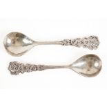 TWO SIMILAR OMAR RAMSDEN SILVER SPOONS (2)