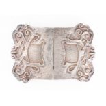 A LIBERTY AND CO SILVER TWO PIECE WAISTBELT BUCKLE