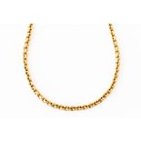 A HEAVY 18CT FANCY LINK GOLD CHAIN