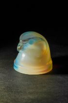 `TETE D'EPERVIER'. A LALIQUE OPALESCENT GLASS CAR MASCOT