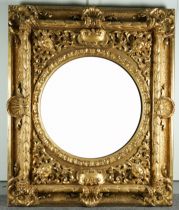 A LARGE GILT FRAMED RECTANGULAR FRAME