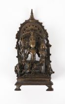 A BRONZE SHRINE DEPICTING UMA-MAHESHVARA