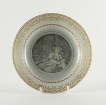 A PORCELAIN PLATE