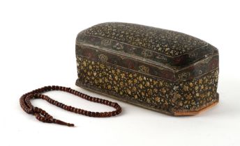 AN OTTOMAN PAPIER MACHE BOX AND COVER (2)