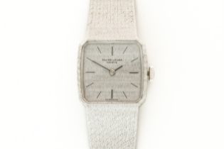 A FAVRE-LEUBA WHITE GOLD LADY'S BRACELET WRISTWATCH