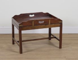 A GEORGE III MAHOGANY BUTLER'S TRAY (2)