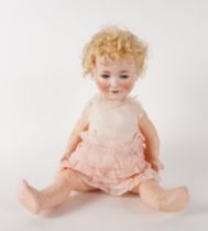 A GERMAN BISQUE HEADED PORCELAIN DOLL, PRINCESS ELIZABETH, BY PORZELLANFABRIK BURGGRUB