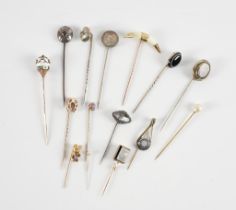 A COLLECTION OF FIFTEEN STICK PINS (15)