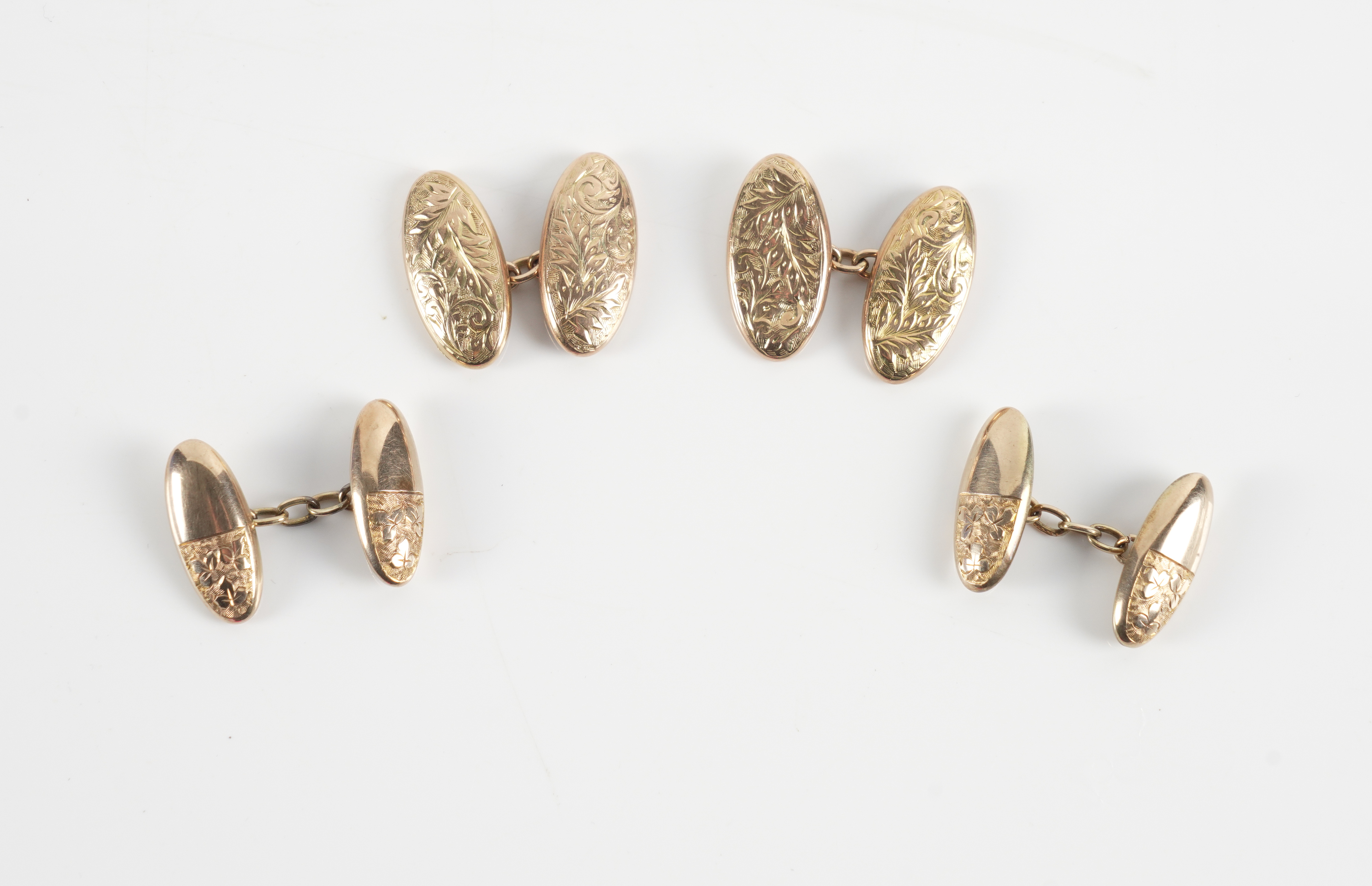 TWO PAIRS OF 9CT GOLD CUFFLINKS (4) - Image 2 of 2