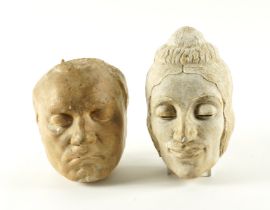 DORIS FLINN (BRITISH 1892-1977): A PLASTER MASK; TOGETHER WITH ANOTHER DEATH MASK POSSIBLY...