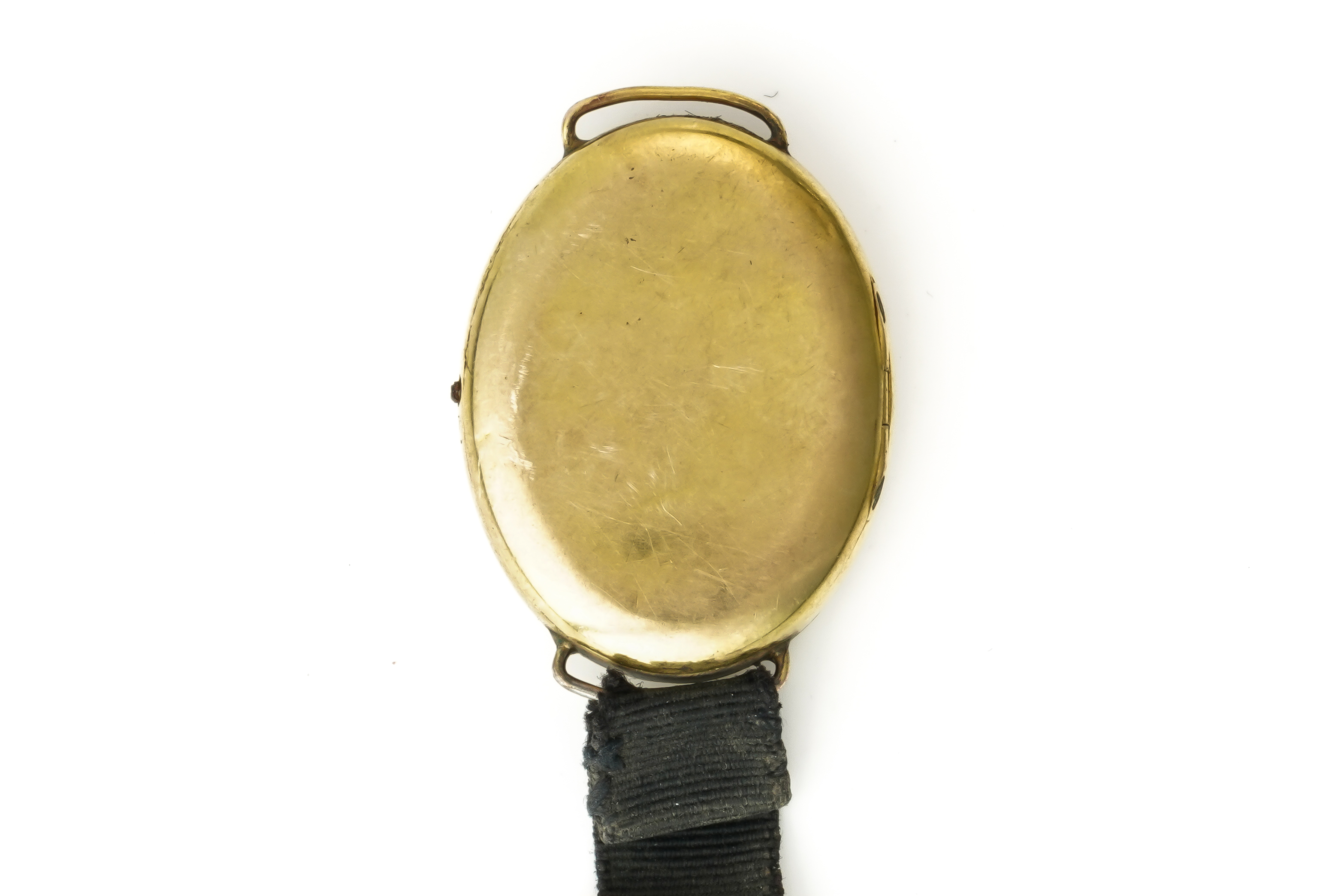 A TAVANNES WATCH CO GOLD OVAL CASED LADY'S WRISTWATCH AND A SILVER FOB WATCH AND CHAIN (3) - Image 7 of 7