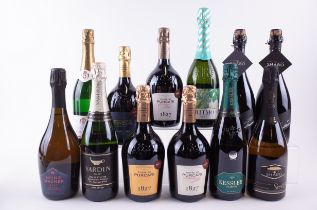 12 BOTTLES GERMAN, UKRANIAN, AUSTRIAN, MOLDOVAN, ISRAELI AND CHILEAN SPARKLING WINE