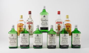 ELEVEN BOTTLES OF GIN INCLUDING GORDONS SPECIAL DRY AND BEEFEATER (11)