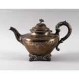 A VICTORIAN SILVER TEAPOT